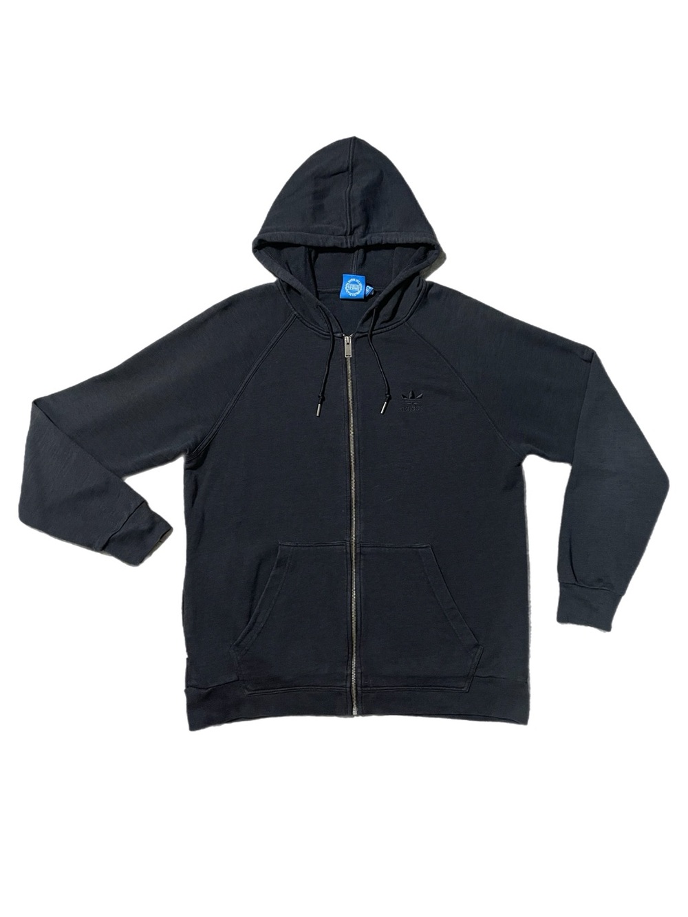 Mens ADIDAS Embroidered Zip-Up Hoodie Jacket